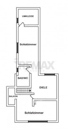 Grundriss OG Doppelhaush�lfte mit gro�em Garten in Wennigsen-Evestorf
