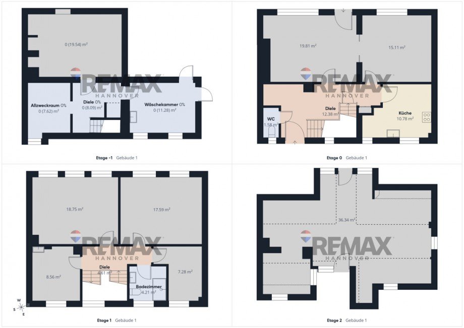 Grundriss des Hauses Reihenmittelhaus Hildesheim
