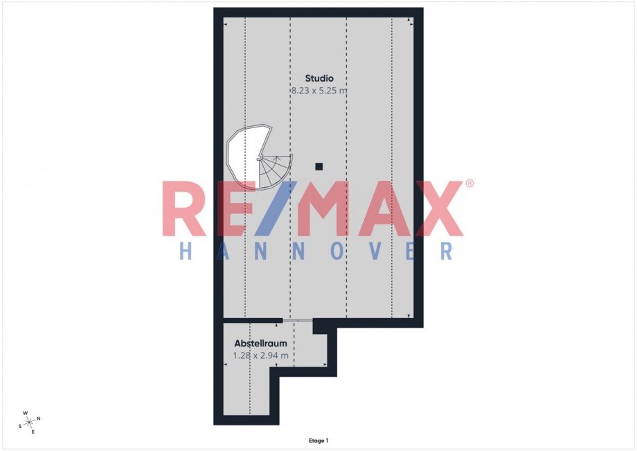 Grundriss Studio Giraffe Maisonettewohnung Hannover / Anderten