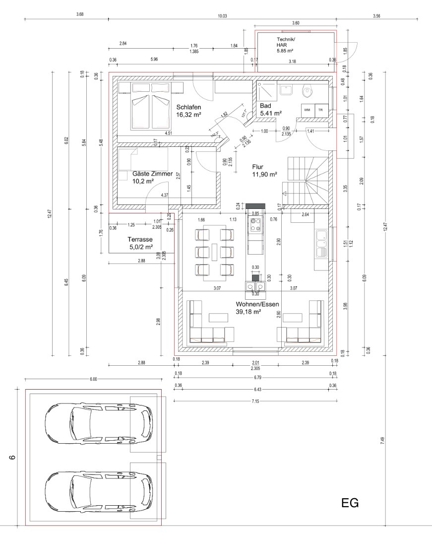 Grundriss EG Einfamilienhaus Burgdorf
