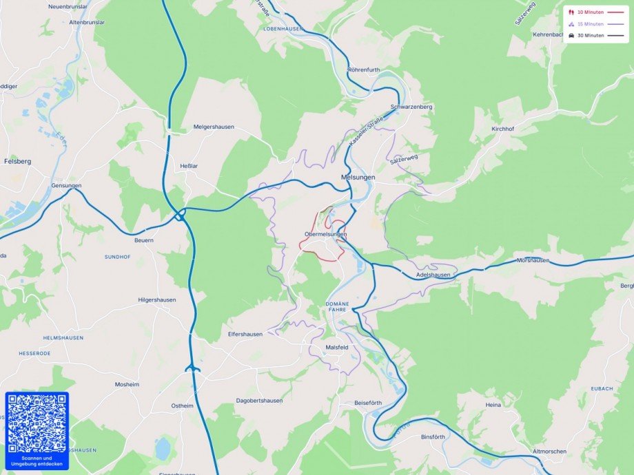 Lageplan (Makro) Einfamilienhaus Obermelsungen