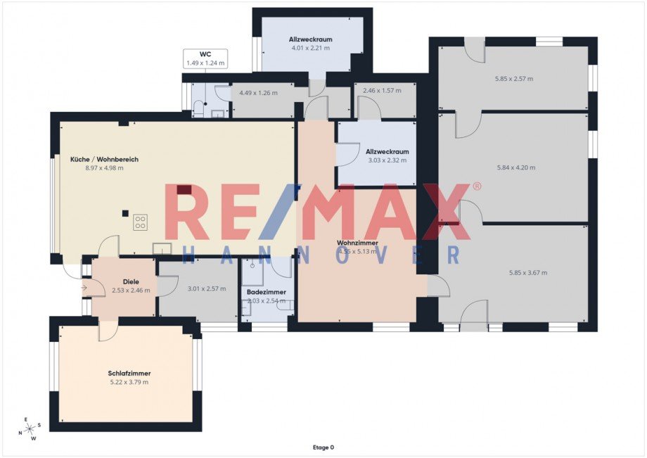 Grundriss-EG Mehrfamilienhaus Harsum / H�nnersum