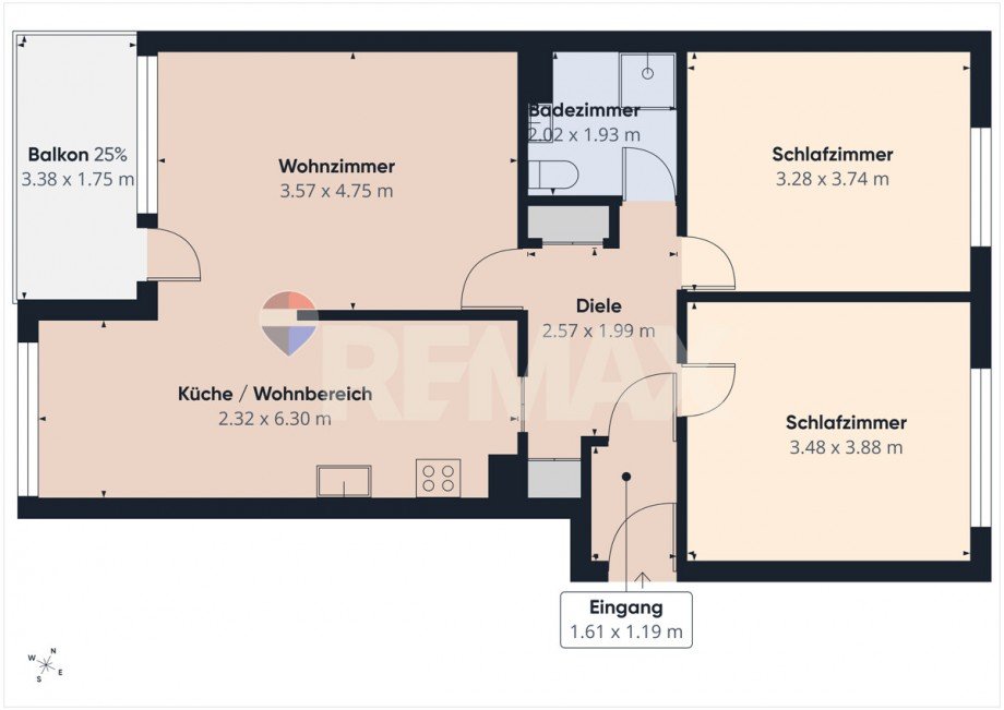 Grundriss Erdgeschosswohnung Laatzen