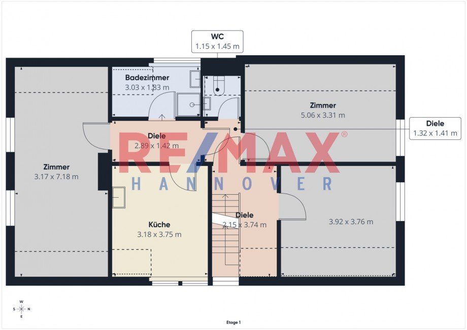 Obergeschoss Zweifamilienhaus Schwarmstedt / Grindau