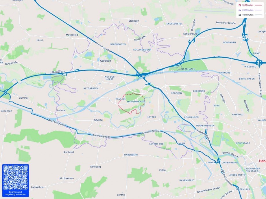 Lageplan (Makro) Etagenwohnung Hannover / Marienwerder