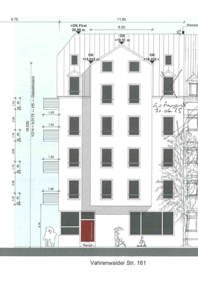 Ansicht Neubau Gemischt-Grundst�ck Hannover