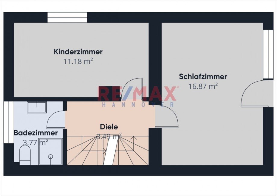 Grundriss 1.OG Reihenendhaus Hannover