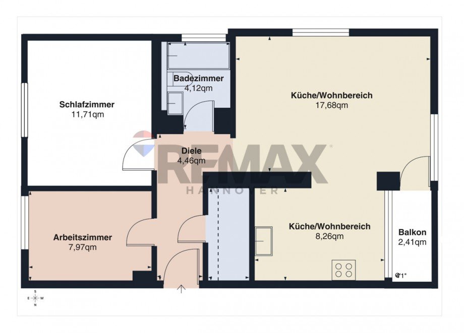 Grundriss Erdgeschosswohnung Hannover