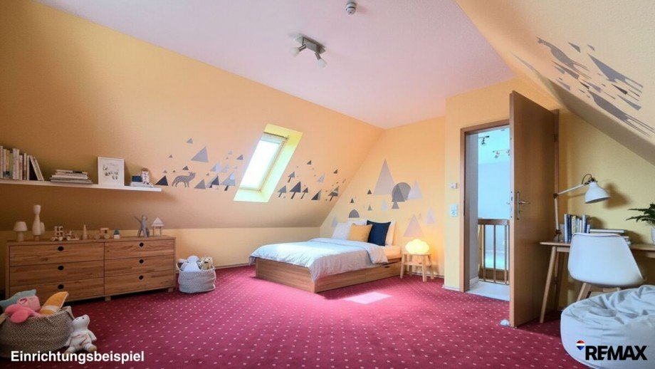 Kinderzimmer 3 gestaged Maisonettewohnung Nordstemmen / Barnten