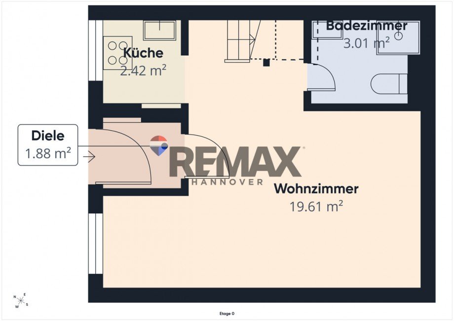 Grundriss EG Loft-Studio-Atelier Hannover