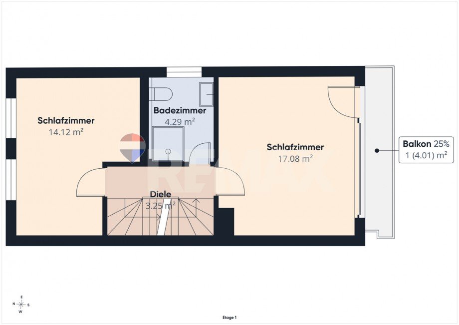 Grundriss 1. OG Reihenendhaus Ronnenberg