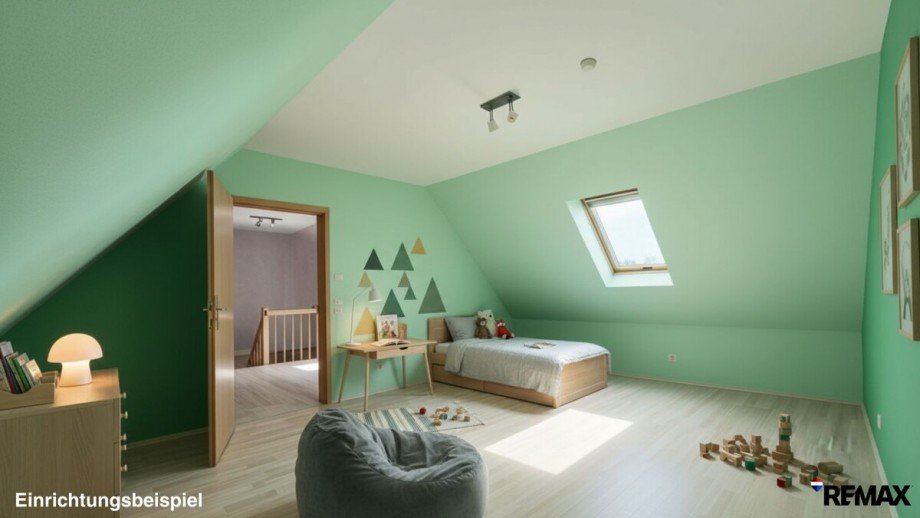 Kinderzimmer 2 gestaged Maisonettewohnung Nordstemmen / Barnten