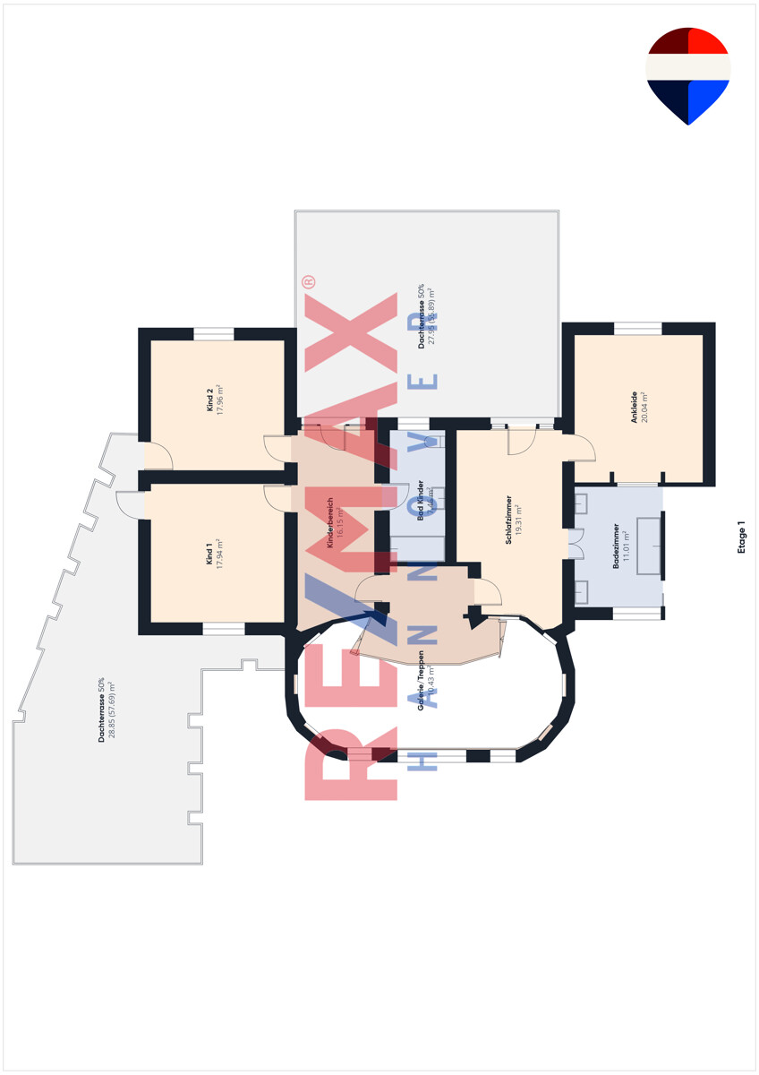 Grundriss OG Villa Hannover / Isernhagen-S�d