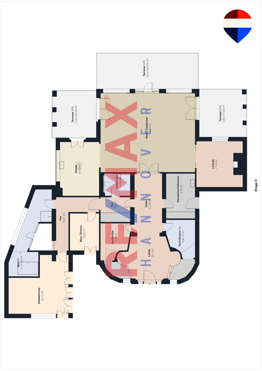 Grundriss EG Villa Hannover / Isernhagen-S�d