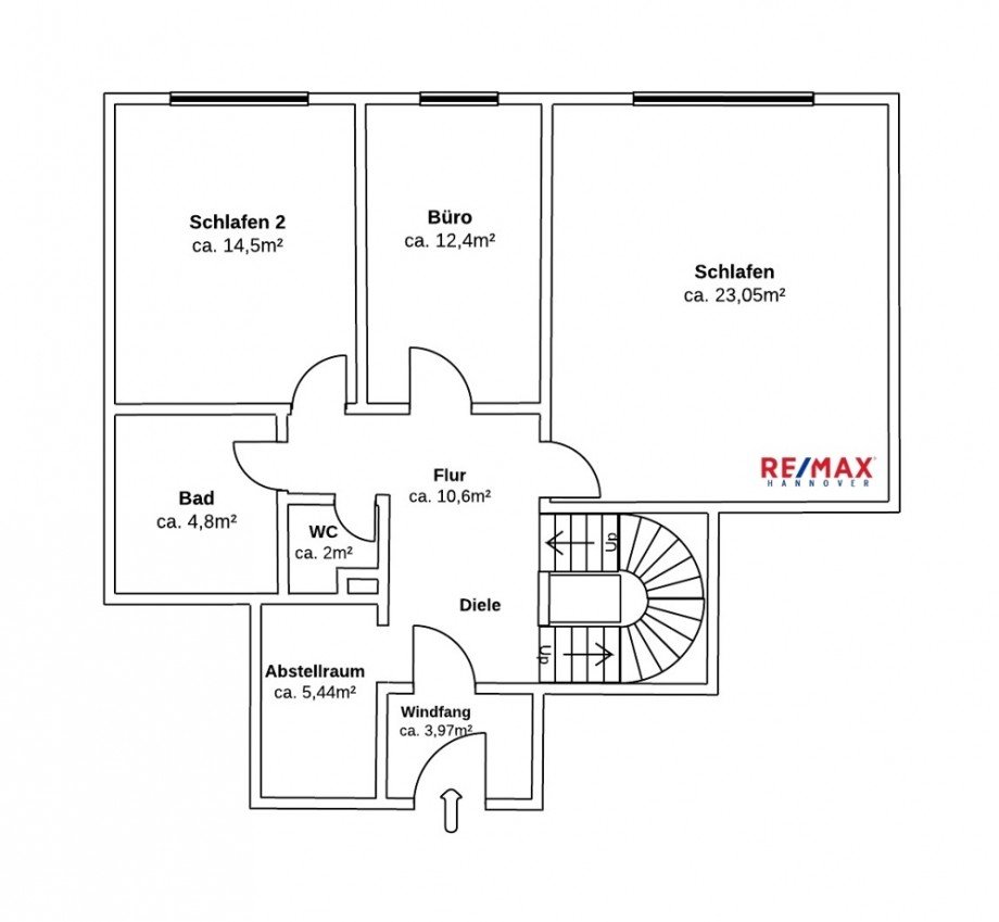 Grundriss EG Penthousewohnung Hannover