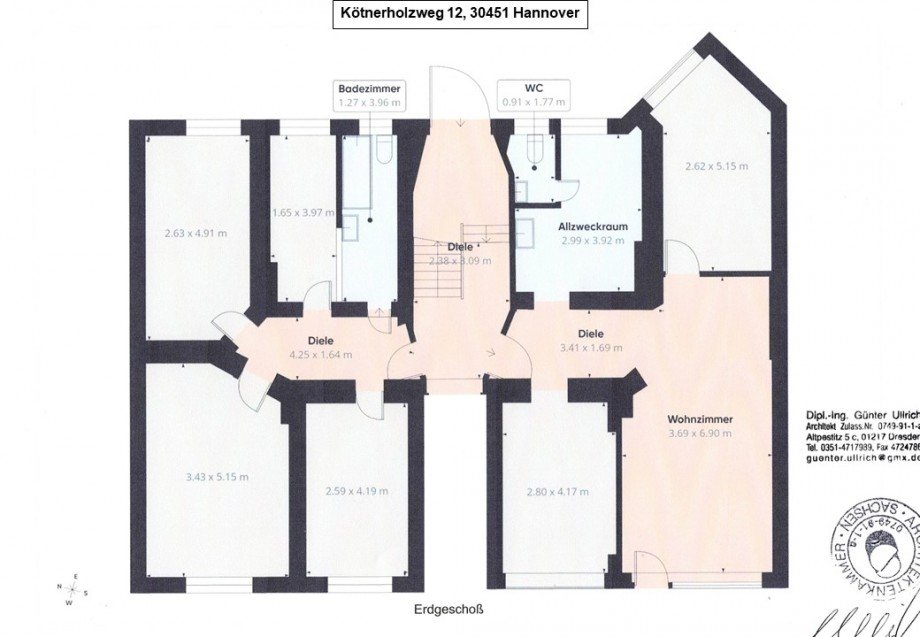 Grundrisse A EG Mehrfamilienhaus Hannover / Linden-Nord