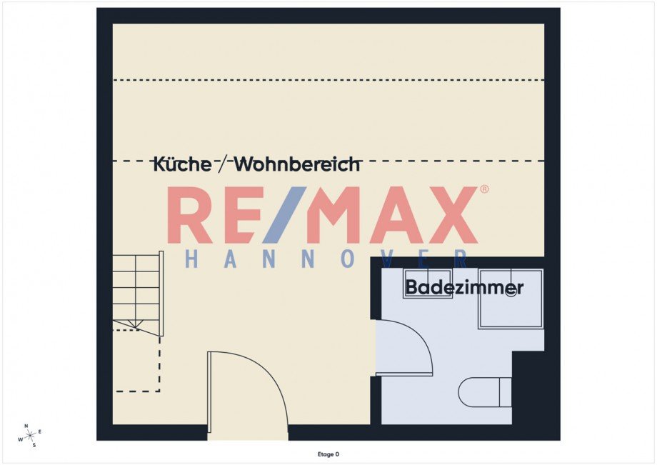 Grundriss 1.Ebene Maisonettewohnung Hannover