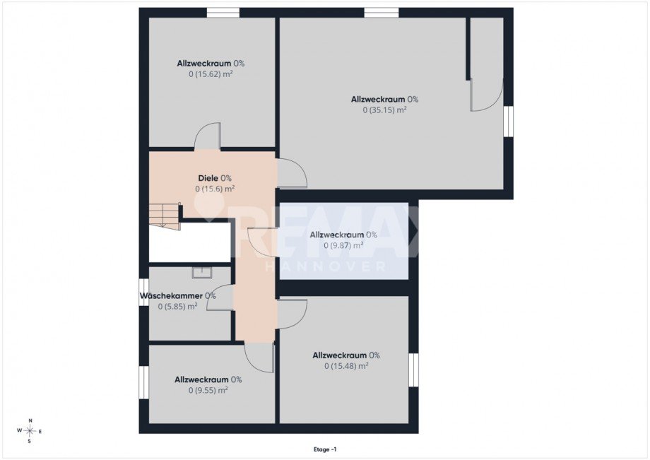 Grundriss-Keller Zweifamilienhaus Lindwedel