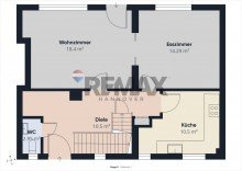 Grundriss des Erdgeschoss Gro�z�giges Reihenmittelhaus in gefragter Lage der Marienburger H�he