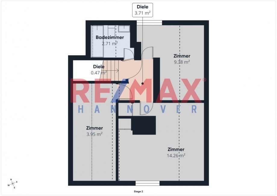 Grundriss_OG Einfamilienhaus Algermissen / L�hnde