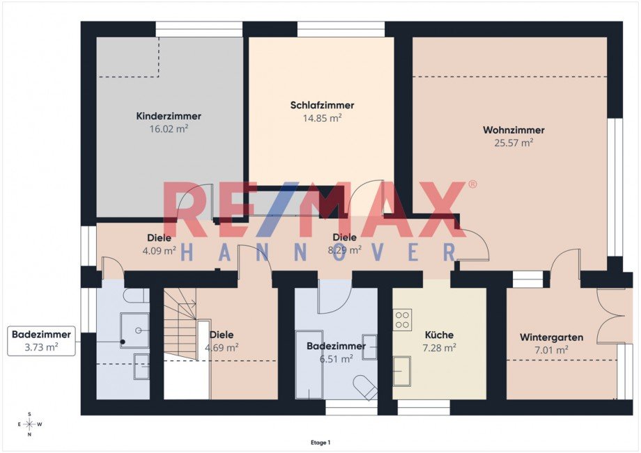 Grundriss OG Zweifamilienhaus Wedemark / Bissendorf