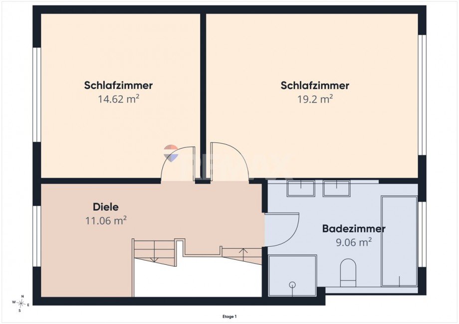 25_Grundriss 1.OG Reihenmittelhaus Hannover