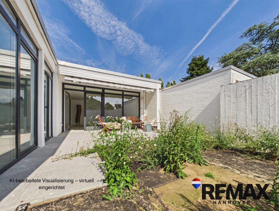 Garten Rueckansicht A Bungalow Laatzen
