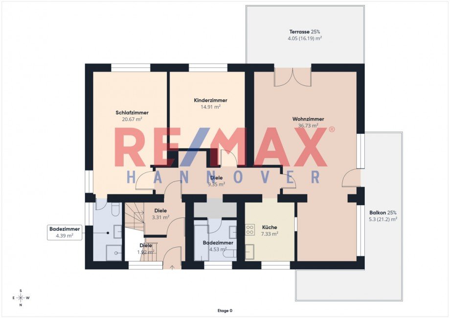 Grundriss EG Zweifamilienhaus Wedemark / Bissendorf