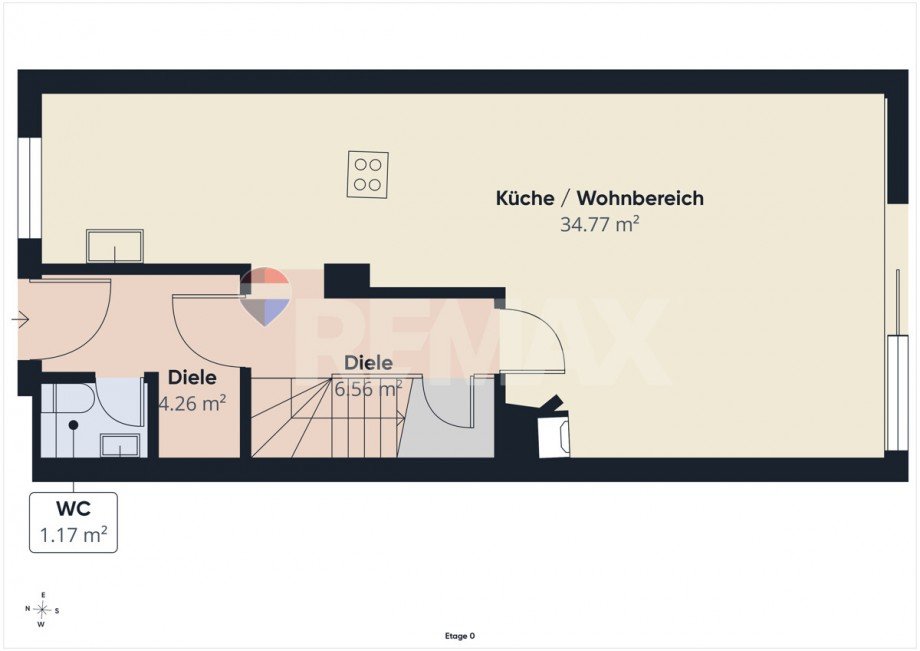 Grundriss EG Reihenendhaus Ronnenberg