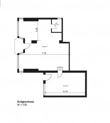 Grundriss Attraktive Gewerbefl�che mit 75 m� und vielseitiger Nutzung im Erdgeschoss
