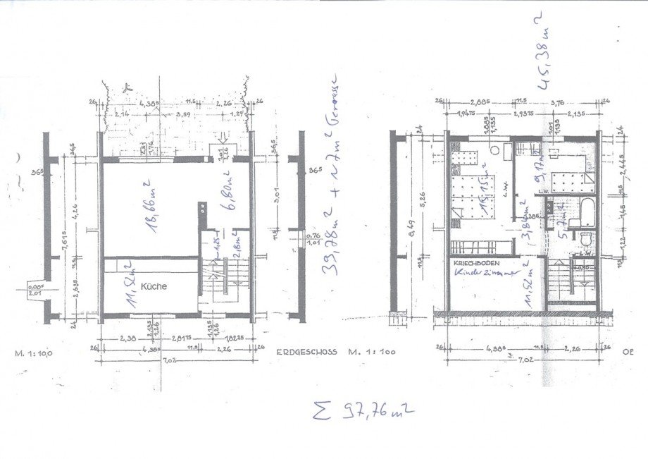 Grundriss EG OG Reihenmittelhaus Hemmingen