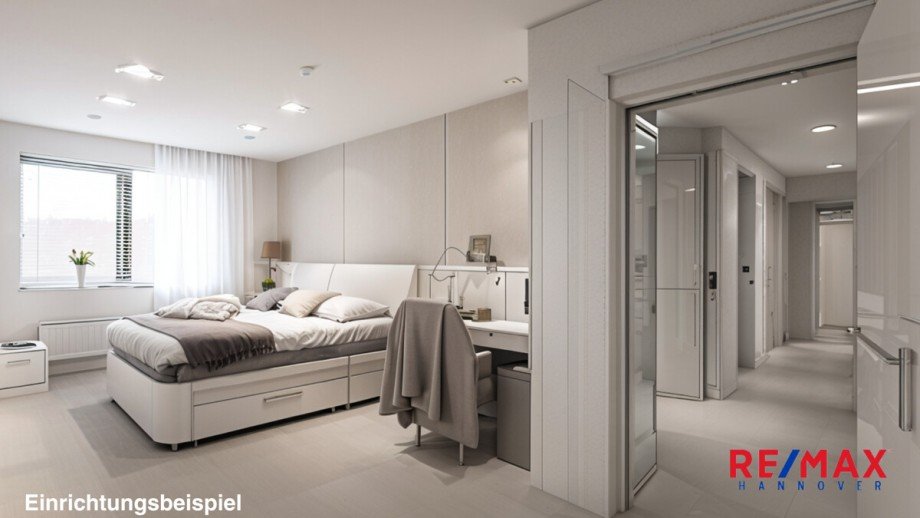 Schlafzimmer EG gestaged Zweifamilienhaus Wedemark / Bissendorf