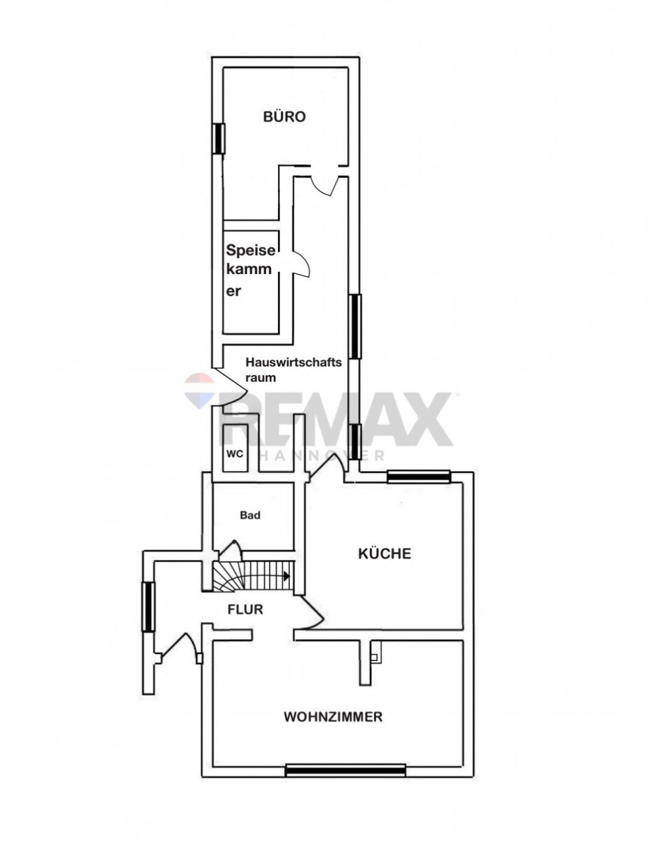 Grundriss EG Doppelhaush�lfte Wennigsen