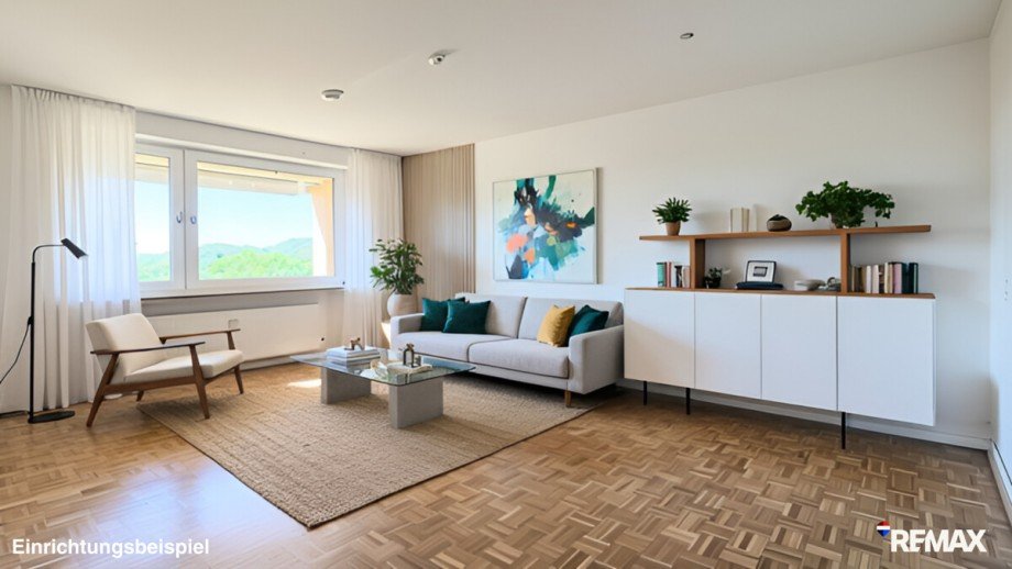 Wohnzimmer gestaged Etagenwohnung Hannover-D�hren