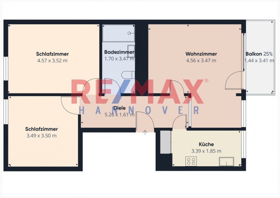Grundriss Dachgeschosswohnung Garbsen