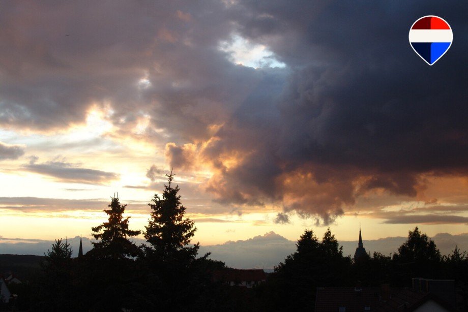 Sonnenuntergang vom DG aus Reihenmittelhaus Hildesheim