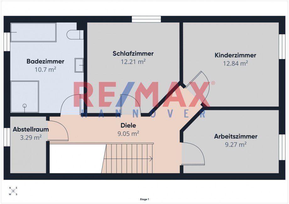 Obergeschoss Reihenendhaus Visselh�vede
