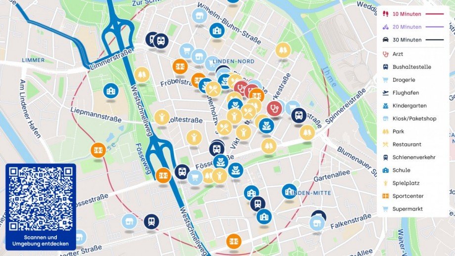 Lageplan Mehrfamilienhaus Hannover / Linden-Nord