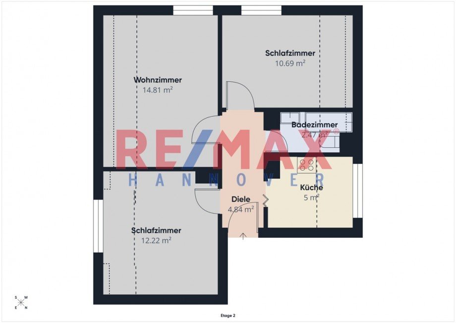 Grundriss DG Wohnung Mehrfamilienhaus Hannover