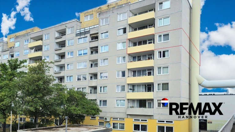 Hausansicht Kennz Laatzen Etagenwohnung Attraktive Kapitalanlage in Laatzen, Leine-Center: 5.OG, 3,5 Zimmer, 86m�, 2 Balkone, Keller, Garage